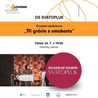 Divadelní soubor Svatopluk uvede inscenaci Tři grácie z umakartu. Hra s nadhledem i emocí otevírá téma rodinných vztahů, které nelze jednoduše skrýt. Tři ženy, tři osudy, jedna kuchyně – a mnoho nevyřčených pravd. Akci finančně podporuje Jihomoravský kraj.
